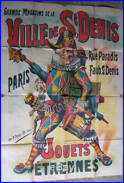 1 X Affiche Jouets / Etrennes. Ville De St Denis. Paris. 99,7 X 138,5 CM