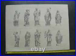10 feuillets du catalogue Besand atelier de sculpture Paris