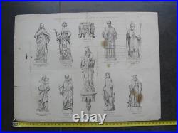 10 feuillets du catalogue Besand atelier de sculpture Paris