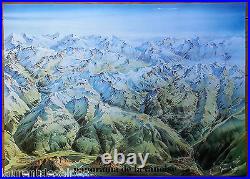 10 posters panoramas/plans des pistes de ski par Pierre Novat 1976-1996