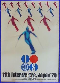 11th Interski Zao Japan 1979 /Affiche ancienne Japon/original ski poster