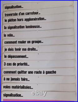 13 Affiches poster Pédagogiques Sécurité Routière (Station Essence Antar 1970)
