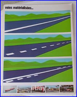 13 Affiches poster Pédagogiques Sécurité Routière (Station Essence Antar 1970)