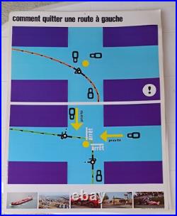 13 Affiches poster Pédagogiques Sécurité Routière (Station Essence Antar 1970)