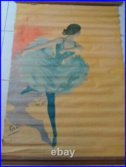 1890 / 1900 Affiche Ancienne Pal Avant La Lettre Danseuse