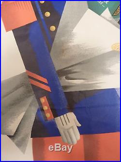 1930 ART DECO AFFICHE ANCIENNE CAPORAL -CIGARES CIGARETTES SIGNÉE