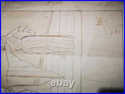 1950 ANCIEN DESSIN FOLIES BERGERES signé FORMAT 65 x 48 MOULIN ROUGE