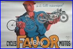 2 affiches cycles motos Favor par Bellenger