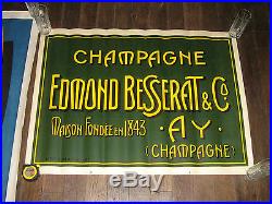 2 ancienne affiche champagne ay marne déco avec vos capsule no plaque emaillee