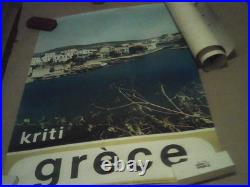 2AFFICHES Anciennes Grèce 1970-70x100cm TURKEY 78x52cm 1950Tourisme Paysages