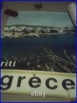 2AFFICHES Anciennes Grèce 1970-70x100cm TURKEY 78x52cm 1950Tourisme Paysages
