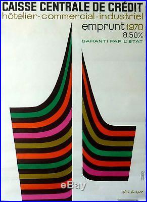 3 Affiches -Guy Georget-Caisse de Crédit-8,5 %1970