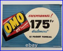 3 Affiches publicitaires. Années 1950. Savon Lux, Omo, Persil. Très bon état