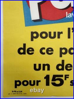 3 Affiches publicitaires. Années 1950. Savon Lux, Omo, Persil. Très bon état