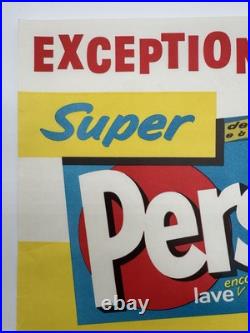 3 Affiches publicitaires. Années 1950. Savon Lux, Omo, Persil. Très bon état