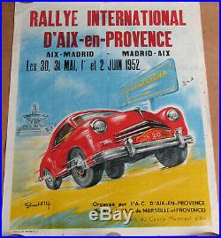 435. 1 X Affiche Aix En Provence. Rallye International. 1952. 54 X 70 CM