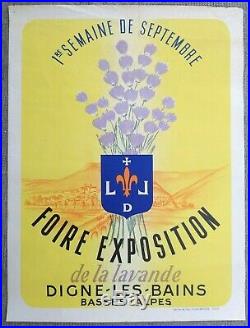 8 affiches anciennes/original posters travel France, Alpes Provence côte d'azur