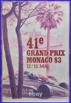 9 affiches anciennes originales GP De Monaco