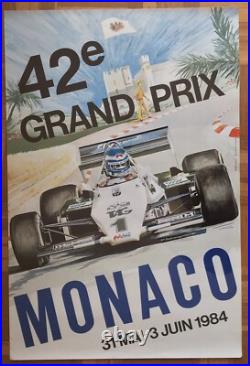9 affiches anciennes originales GP De Monaco