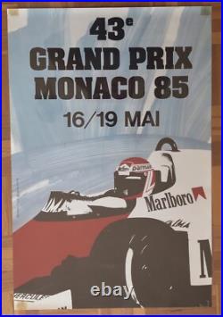 9 affiches anciennes originales GP De Monaco