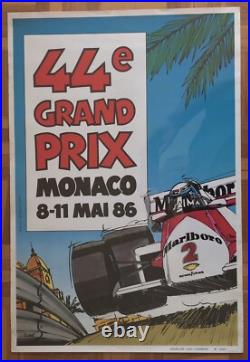 9 affiches anciennes originales GP De Monaco