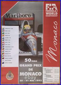 9 affiches anciennes originales GP De Monaco