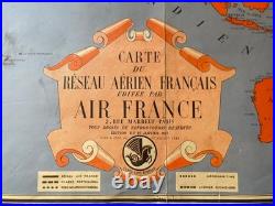 A. Collinet Air France Carte du Réseau Aérien Français Édition 1er janvier