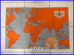 A. Collinet Air France Carte du Réseau Aérien Français Édition 1er janvier