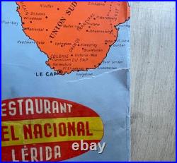 A. Collinet Air France Carte du Réseau Aérien Français Édition 1er janvier