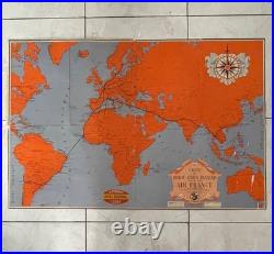 A. Collinet Air France Carte du Réseau Aérien Français Édition 1er janvier