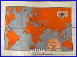 A. Collinet Air France Carte du Réseau Aérien Français Édition 1er janvier