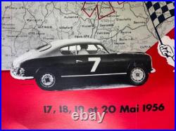 AFFICHE 1956 RALLYE AUTOMOBILE des 7 PROVINCES ESSO LANCIA AURELIA B 20 22 24
