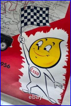 AFFICHE 1956 RALLYE AUTOMOBILE des 7 PROVINCES ESSO LANCIA AURELIA B 20 22 24