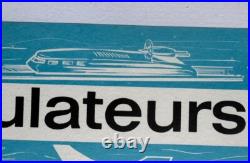 AFFICHE 1958 batterie FULMEN CARTE EUROPE Ford GT 40 Aérotrain BUS MOTO Tracteur