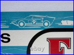 AFFICHE 1958 batterie FULMEN CARTE EUROPE Ford GT 40 Aérotrain BUS MOTO Tracteur