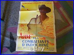 AFFICHE /AIDE AUX COMBATTANTS D INDOCHINE