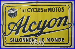 AFFICHE ALCYON CYCLES et MOTOS. FORMAT 79 X 120 CM