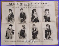 AFFICHE ANCIENNE (1879) Grands Magasins du Louvre Mode & Dentelles AFFICHE ANCIENNE (1879) Grands Magasins du Louvre Mode & Dentelles