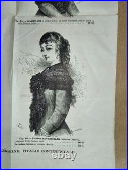 AFFICHE ANCIENNE (1879) Grands Magasins du Louvre Mode & Dentelles
