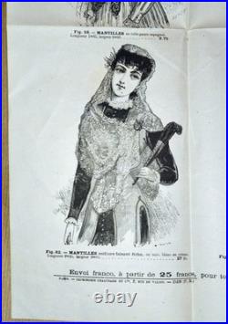 AFFICHE ANCIENNE (1879) Grands Magasins du Louvre Mode & Dentelles