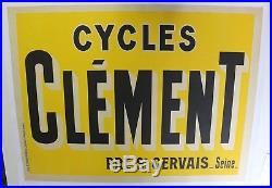 AFFICHE ANCIENNE 1900 CYCLES CLEMENT Bayard Pré St Gervais 93 vélo ancien