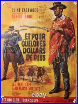 AFFICHE ANCIENNE ET POUR QUELQUES DOLLARS DE PLUS de SERGIO LEONE CLINT EASTWOOD