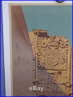 AFFICHE ANCIENNE LITHOGRAPHIQUE ORAN Porte d'Espagne par Koenig 1948