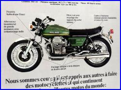 AFFICHE ANCIENNE ORIGINALE MOTO GUZZI 850-T3 (CALIFORNIA SP LE MANS) entoilée