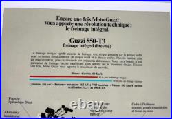 AFFICHE ANCIENNE ORIGINALE MOTO GUZZI 850-T3 (CALIFORNIA SP LE MANS) entoilée