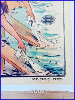 AFFICHE ANCIENNE ORIGINALE par CARL HAY LA LESSIVE DE LA MENAGERE fin XIXème