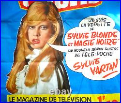 AFFICHE ANCIENNE PUB TÉTÉ POCHE SYLVIE VARTAN 27/09/1972 116cm x 160cm