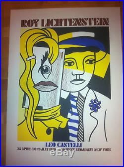 AFFICHE ANCIENNE Roy Fox LICHTENSTEIN 1979. De Leo CASTELLI POP ART