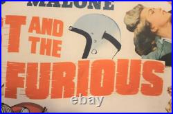 AFFICHE ANCIENNE USA The FAST & The FURIOUS 1954 JAGUAR XK 120 140 150 E PIN UP