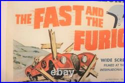 AFFICHE ANCIENNE USA The FAST & The FURIOUS 1954 JAGUAR XK 120 140 150 E PIN UP